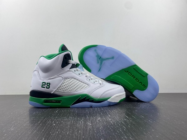 Air jordan 5 (V) retro shoes men-lucky green - Click Image to Close